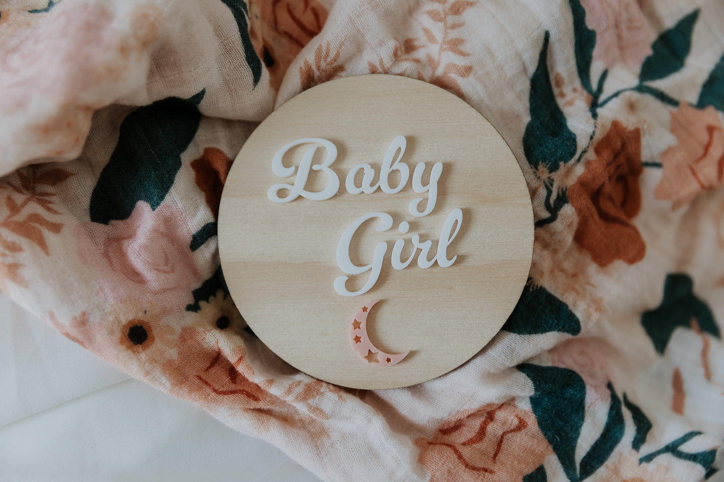 Baby Girl Announcement Disc