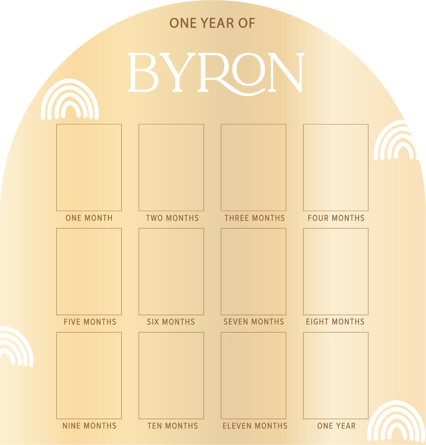 First Birthday Photo Board - Rainbow