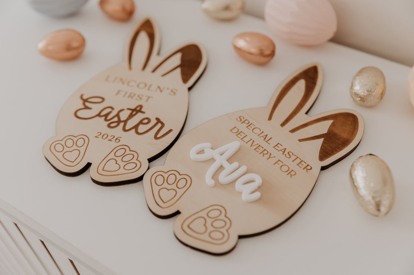 Special Easter Delivery personalised Plaque - Bunny Ears