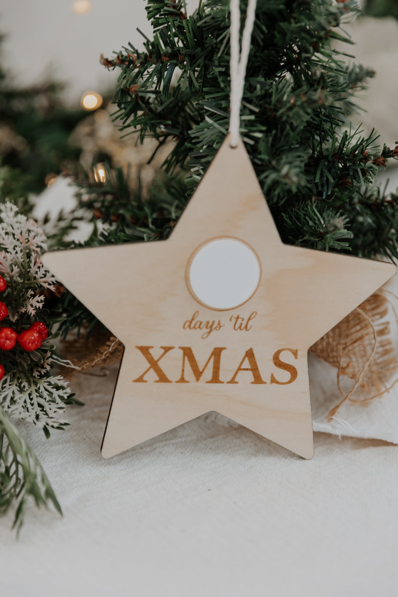 Star Days til XMAS countdown sign