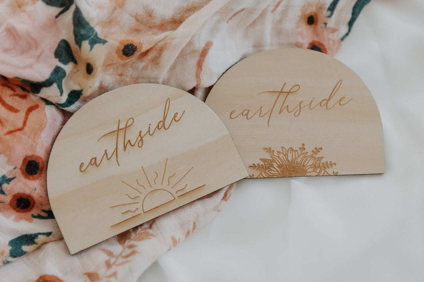 Earthside Baby Acrylic Announcement Plaque