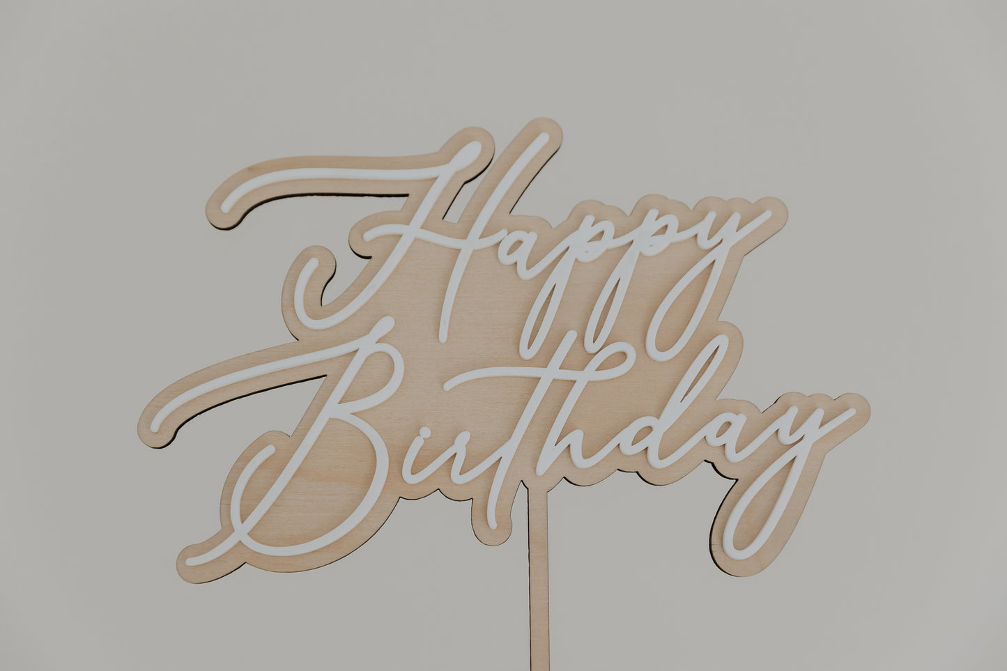 Happy Birthday Double Layer Cake Topper