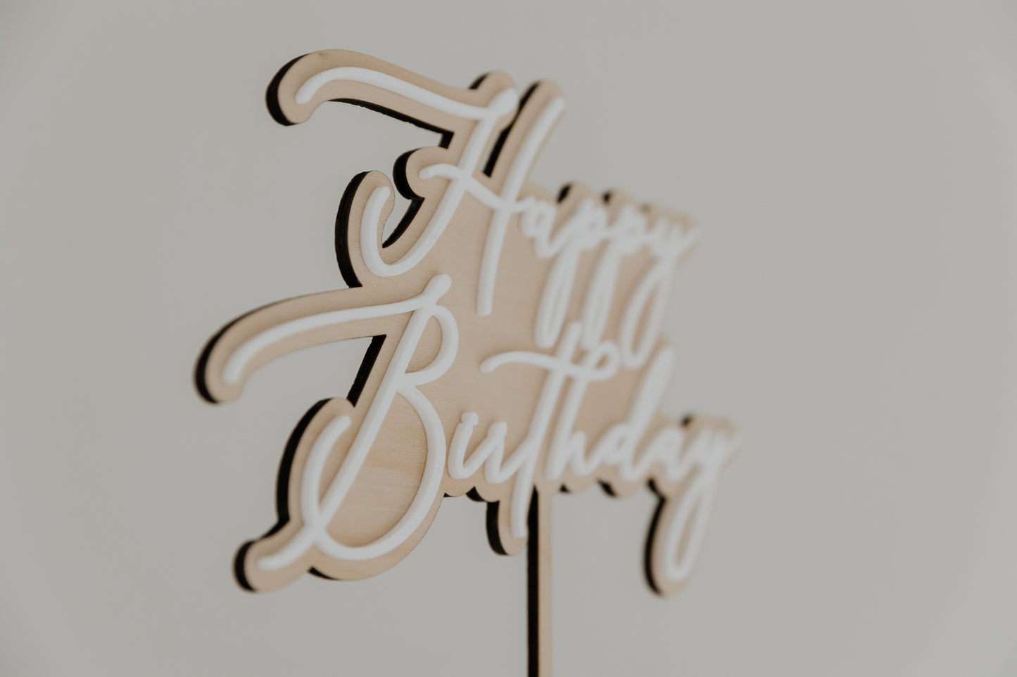 Happy Birthday Double Layer Cake Topper