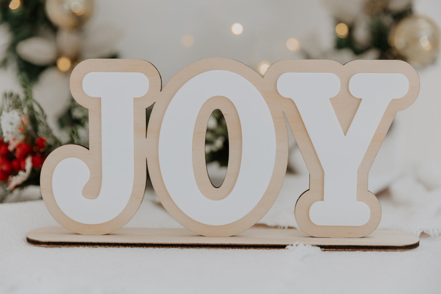 Joy Christmas standing sign