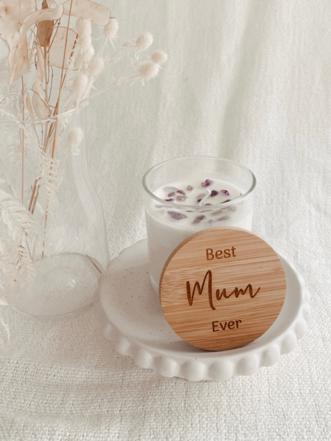 Mother's Day Glass Jar Crystal Candle - Mum Definition