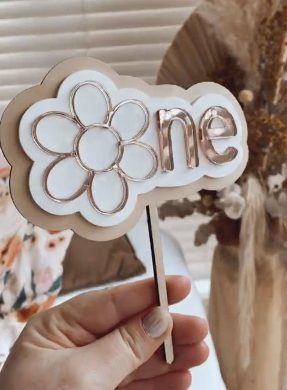 RTS 1st Birthday Cake Topper - Daisy ONE