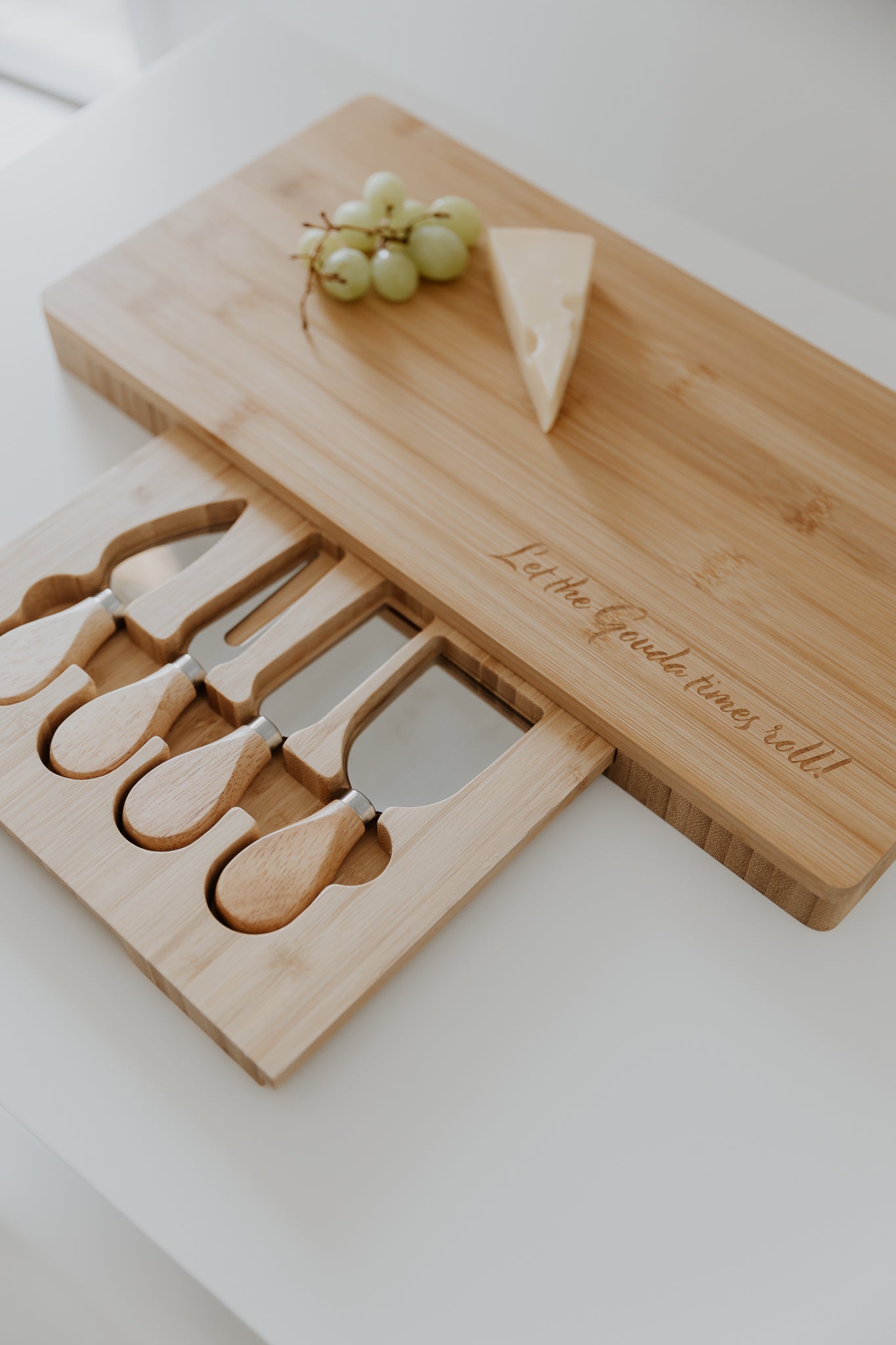 Engraved Rectangle Cheese Board for Father's Day - Bamboo or Acacia