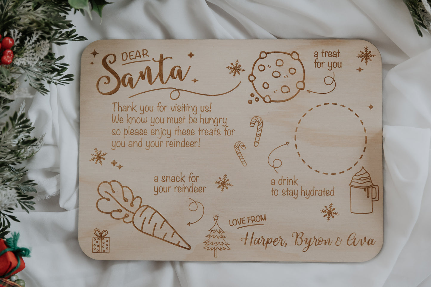 Dear Santa Christmas Eve Serving Board