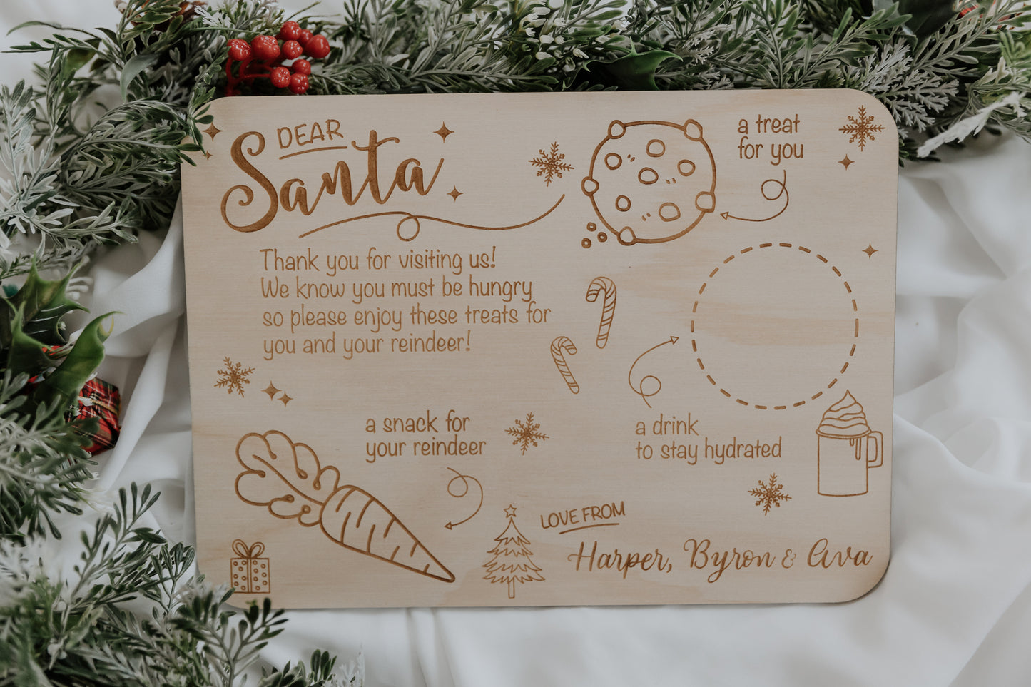 Dear Santa Christmas Eve Serving Board