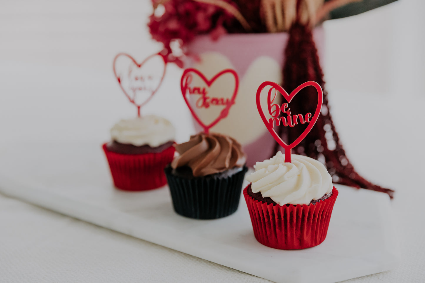 Acrylic Valentine's day cake topper, Valentine gift, mini cake topper, cupcake topper for husband, wife