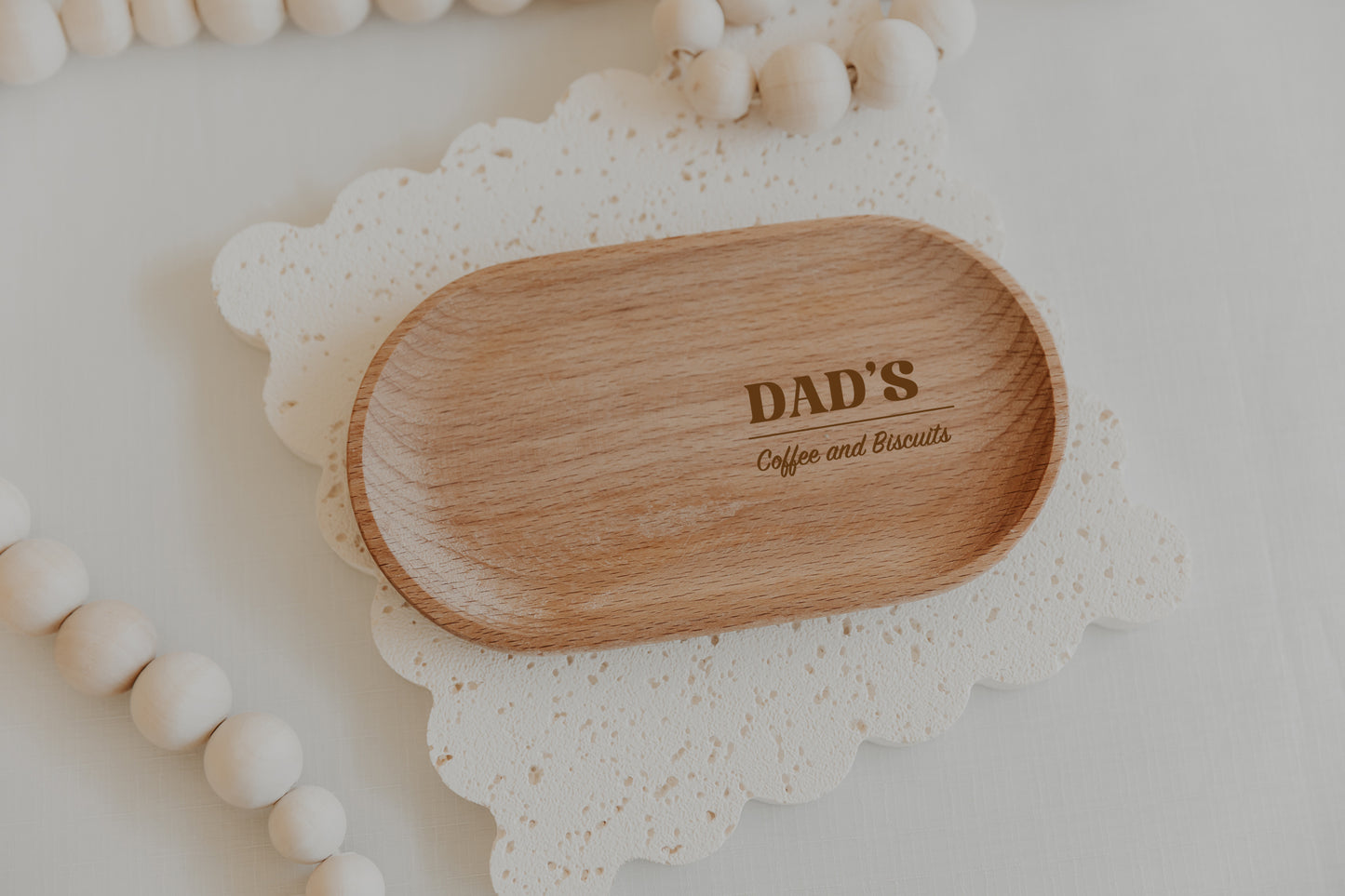 Wooden Tray - Engraved Personalised Messages
