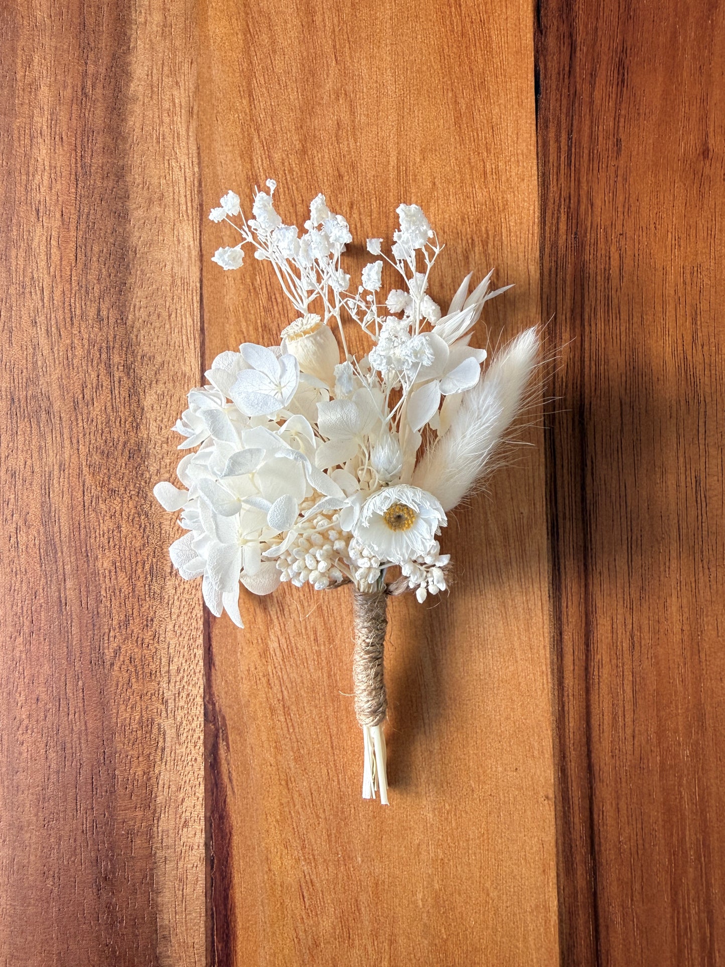 Dried Flower Posy Baby Name Plaque - Arch Wood and Acrylic