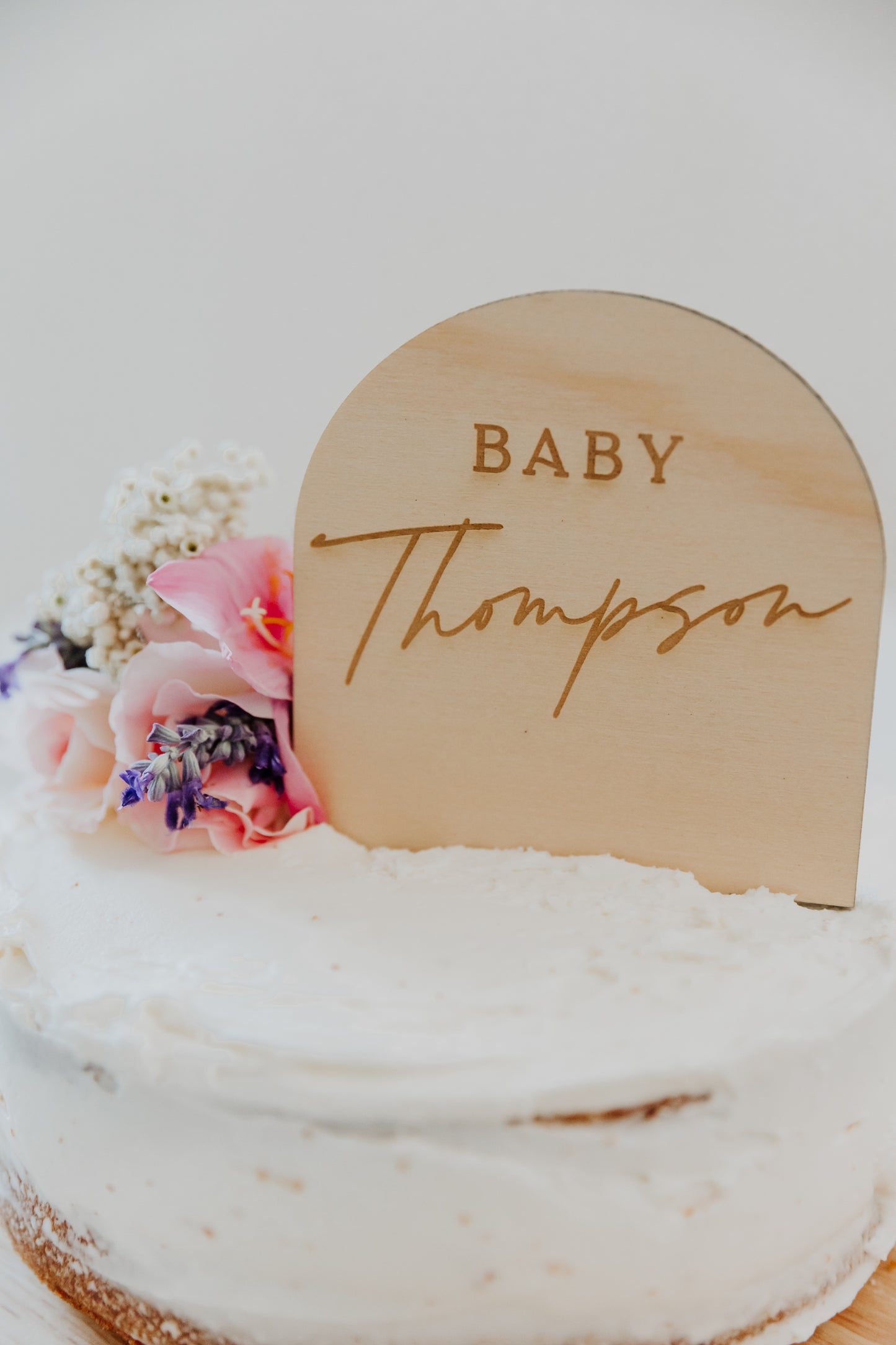 Custom Baby Shower Cake Topper Engraved