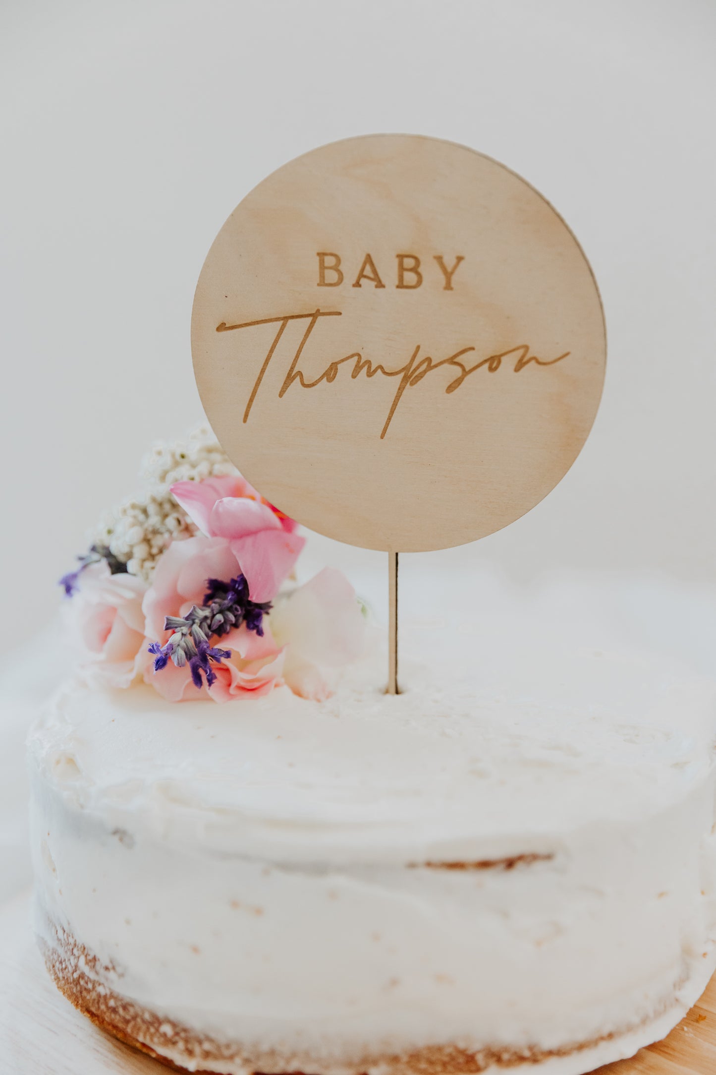 Round Baby Shower Cake Topper