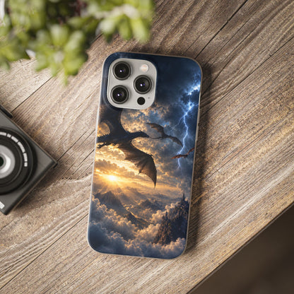 Dragon Storm Phone Case — Fantasy Lightning Sky Flexi Case