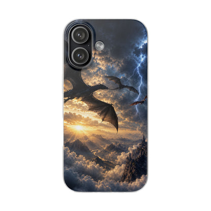 Dragon Storm Phone Case — Fantasy Lightning Sky Flexi Case