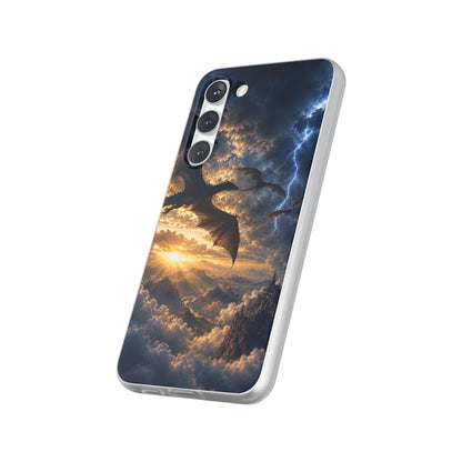 Dragon Storm Phone Case — Fantasy Lightning Sky Flexi Case