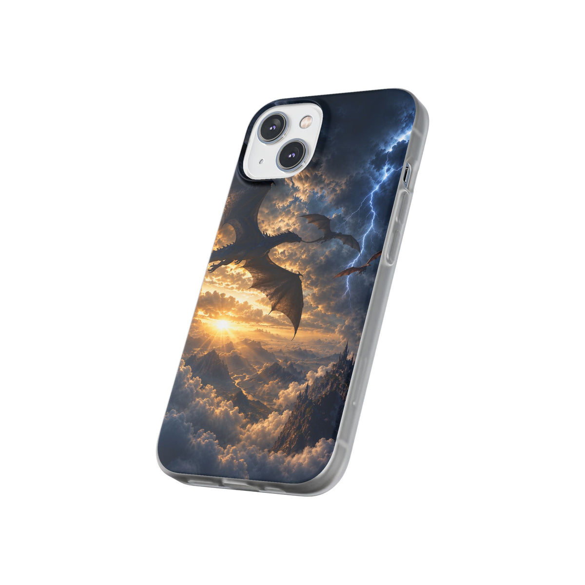 Dragon Storm Phone Case — Fantasy Lightning Sky Flexi Case