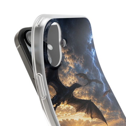 Dragon Storm Phone Case — Fantasy Lightning Sky Flexi Case