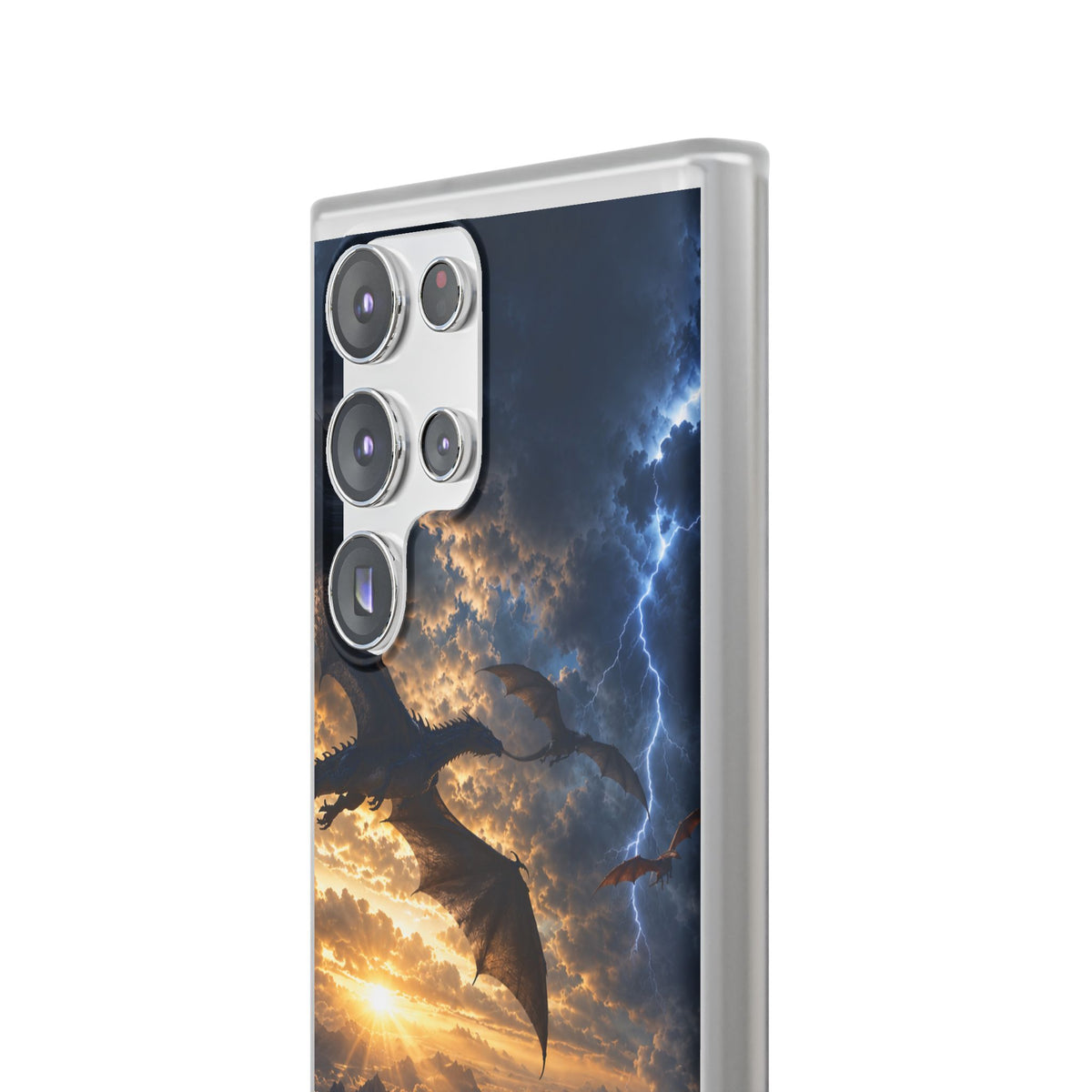 Dragon Storm Phone Case — Fantasy Lightning Sky Flexi Case