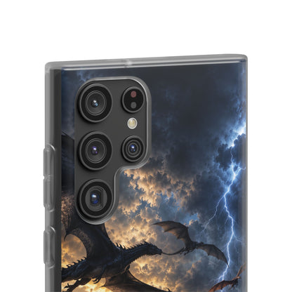 Dragon Storm Phone Case — Fantasy Lightning Sky Flexi Case