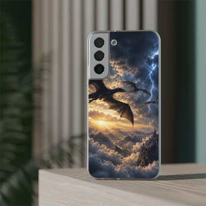 Dragon Storm Phone Case — Fantasy Lightning Sky Flexi Case