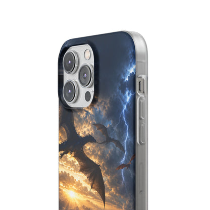 Dragon Storm Phone Case — Fantasy Lightning Sky Flexi Case