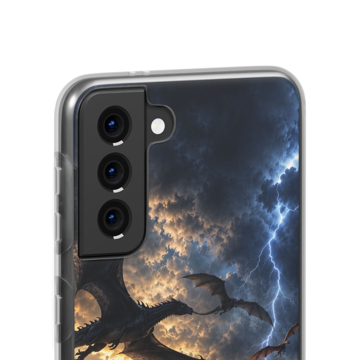 Dragon Storm Phone Case — Fantasy Lightning Sky Flexi Case
