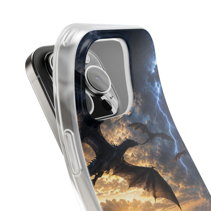 Dragon Storm Phone Case — Fantasy Lightning Sky Flexi Case