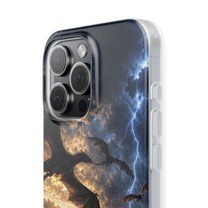 Dragon Storm Phone Case — Fantasy Lightning Sky Flexi Case