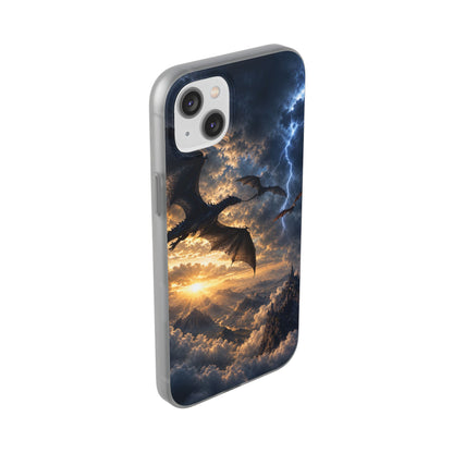 Dragon Storm Phone Case — Fantasy Lightning Sky Flexi Case