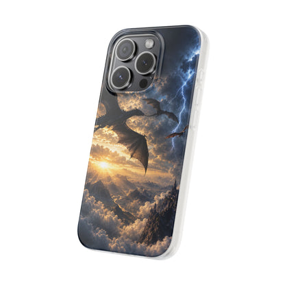 Dragon Storm Phone Case — Fantasy Lightning Sky Flexi Case