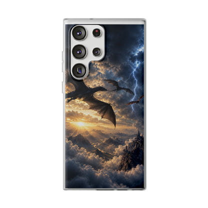 Dragon Storm Phone Case — Fantasy Lightning Sky Flexi Case