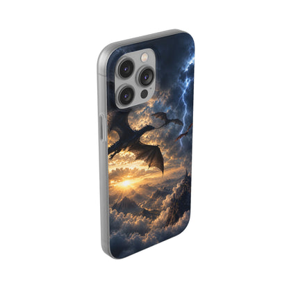 Dragon Storm Phone Case — Fantasy Lightning Sky Flexi Case