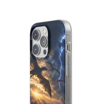 Dragon Storm Phone Case — Fantasy Lightning Sky Flexi Case