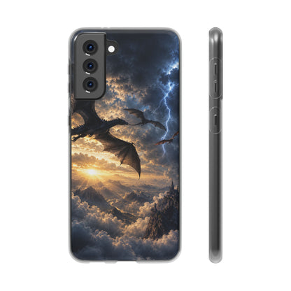 Dragon Storm Phone Case — Fantasy Lightning Sky Flexi Case