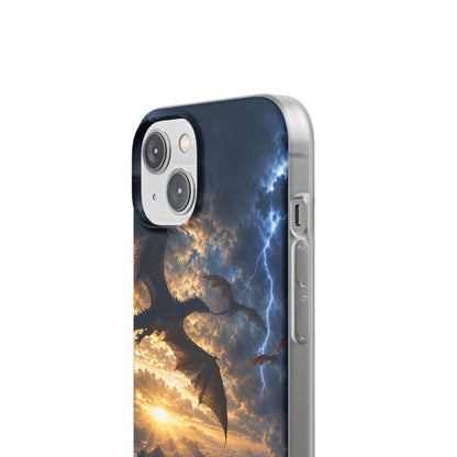 Dragon Storm Phone Case — Fantasy Lightning Sky Flexi Case