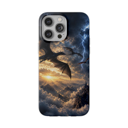 Dragon Storm Phone Case — Fantasy Lightning Sky Flexi Case