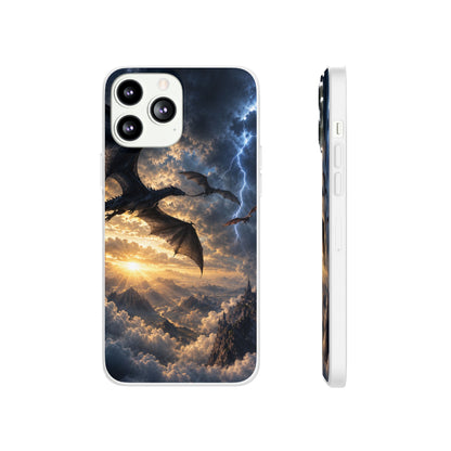 Dragon Storm Phone Case — Fantasy Lightning Sky Flexi Case