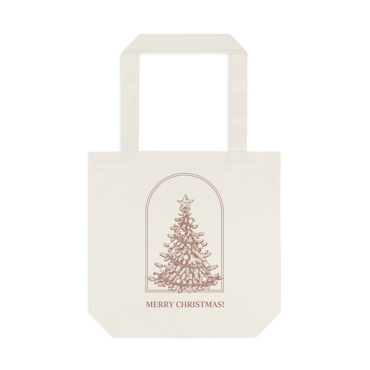 Christmas Tree Tote Bag — Merry Christmas! Holiday Cotton Shopper