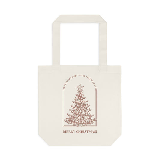Christmas Tree Tote Bag — Merry Christmas! Holiday Cotton Shopper