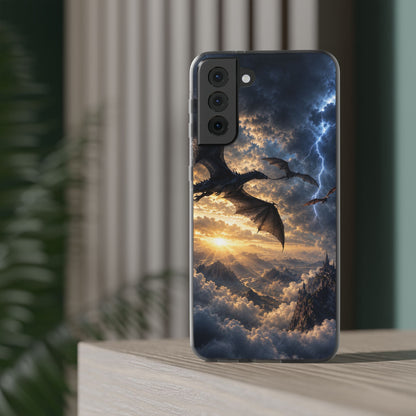 Dragon Storm Phone Case — Fantasy Lightning Sky Flexi Case