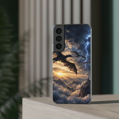 Dragon Storm Phone Case — Fantasy Lightning Sky Flexi Case