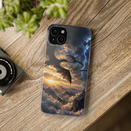 Dragon Storm Phone Case — Fantasy Lightning Sky Flexi Case