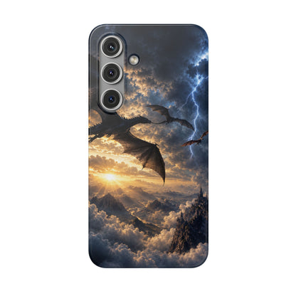 Dragon Storm Phone Case — Fantasy Lightning Sky Flexi Case