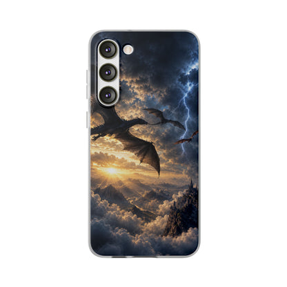 Dragon Storm Phone Case — Fantasy Lightning Sky Flexi Case