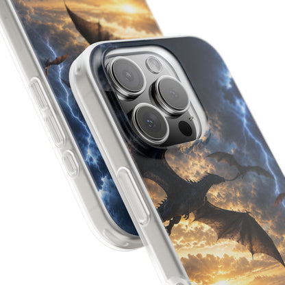 Dragon Storm Phone Case — Fantasy Lightning Sky Flexi Case