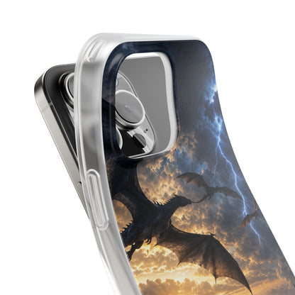 Dragon Storm Phone Case — Fantasy Lightning Sky Flexi Case