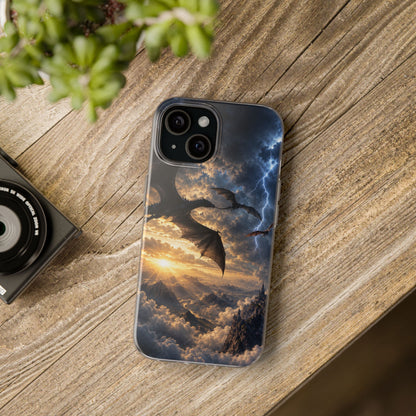 Dragon Storm Phone Case — Fantasy Lightning Sky Flexi Case
