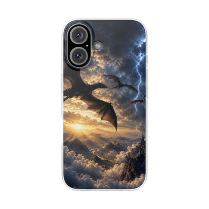 Dragon Storm Phone Case — Fantasy Lightning Sky Flexi Case